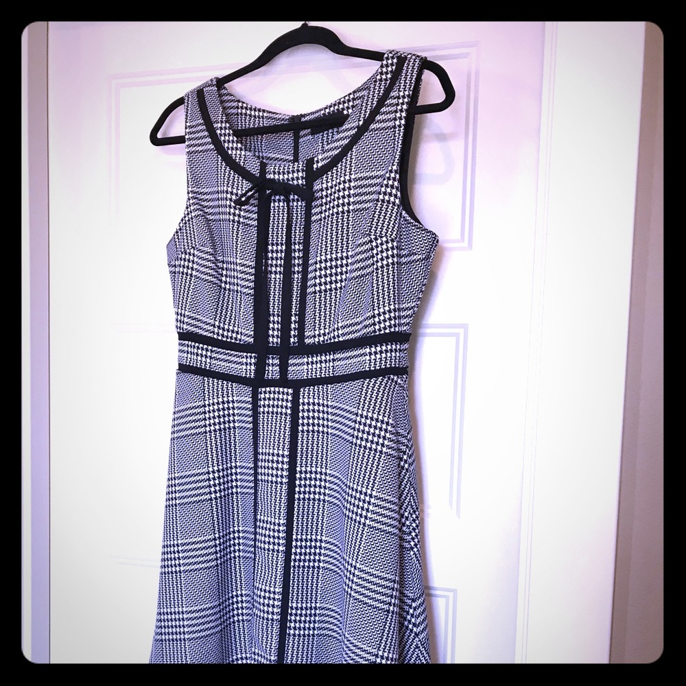 ModCloth Liza Luxe Houndstooth A-Line Dress (M)